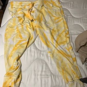 yellow plus size joggers